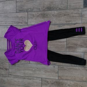 2 for $25 Girl's 90 Degree Athletic Set - Heart